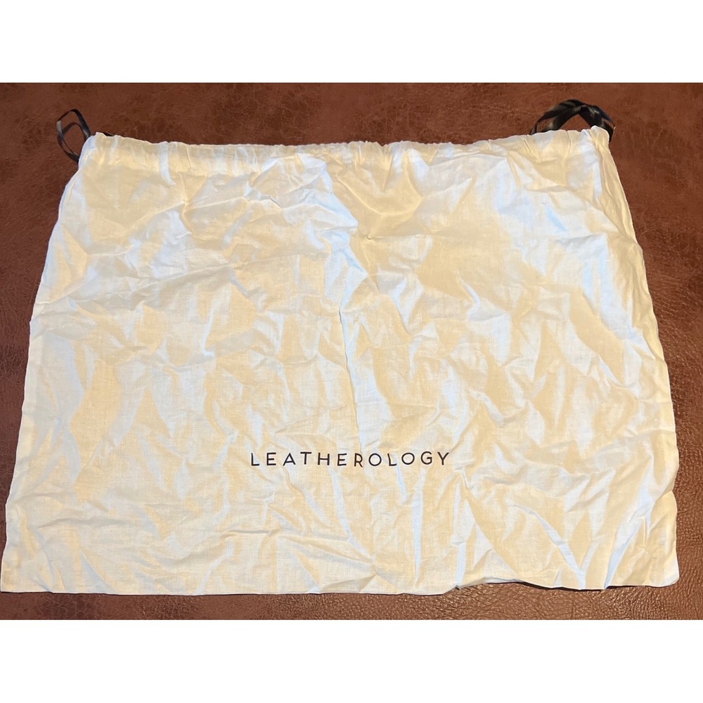 LEATHEROLOGY Dust Bag Pouch White Drawstring Storage Protector Accessory‎